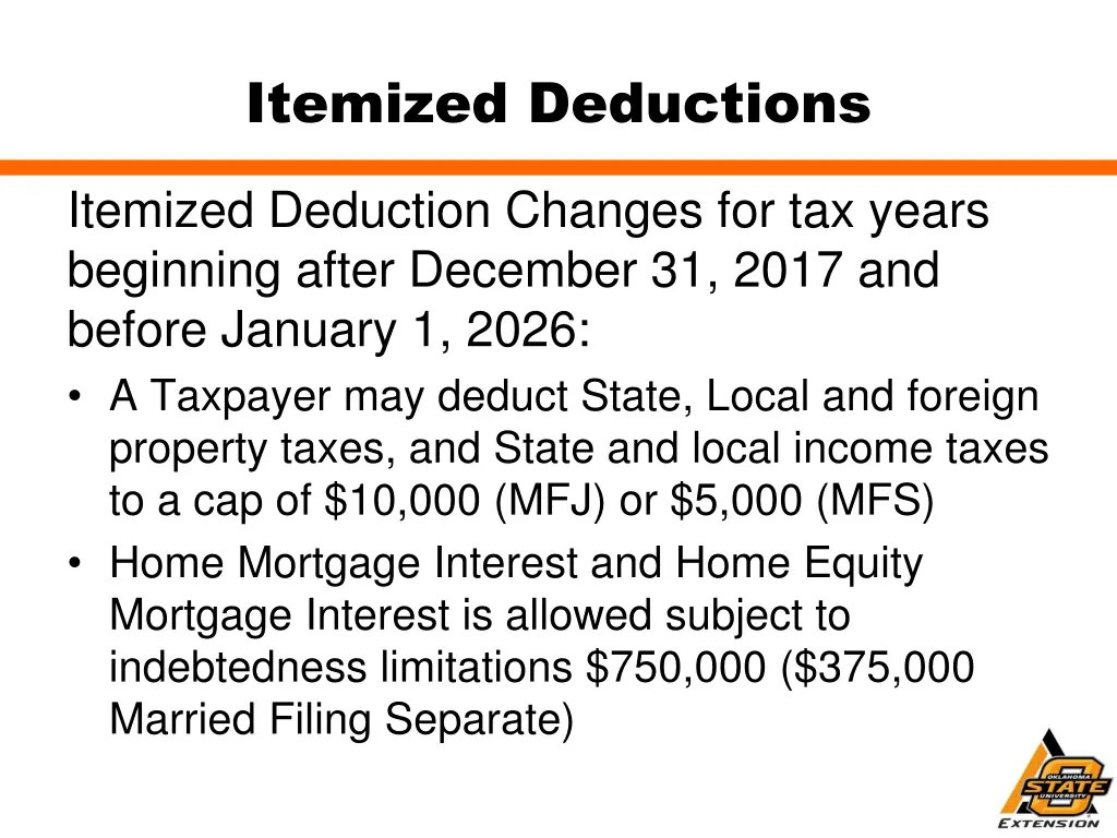 itemized deductions 1