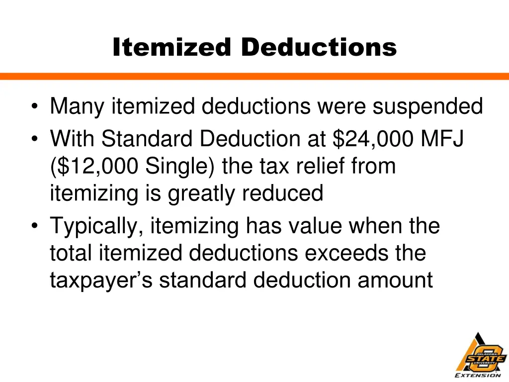 itemized deductions