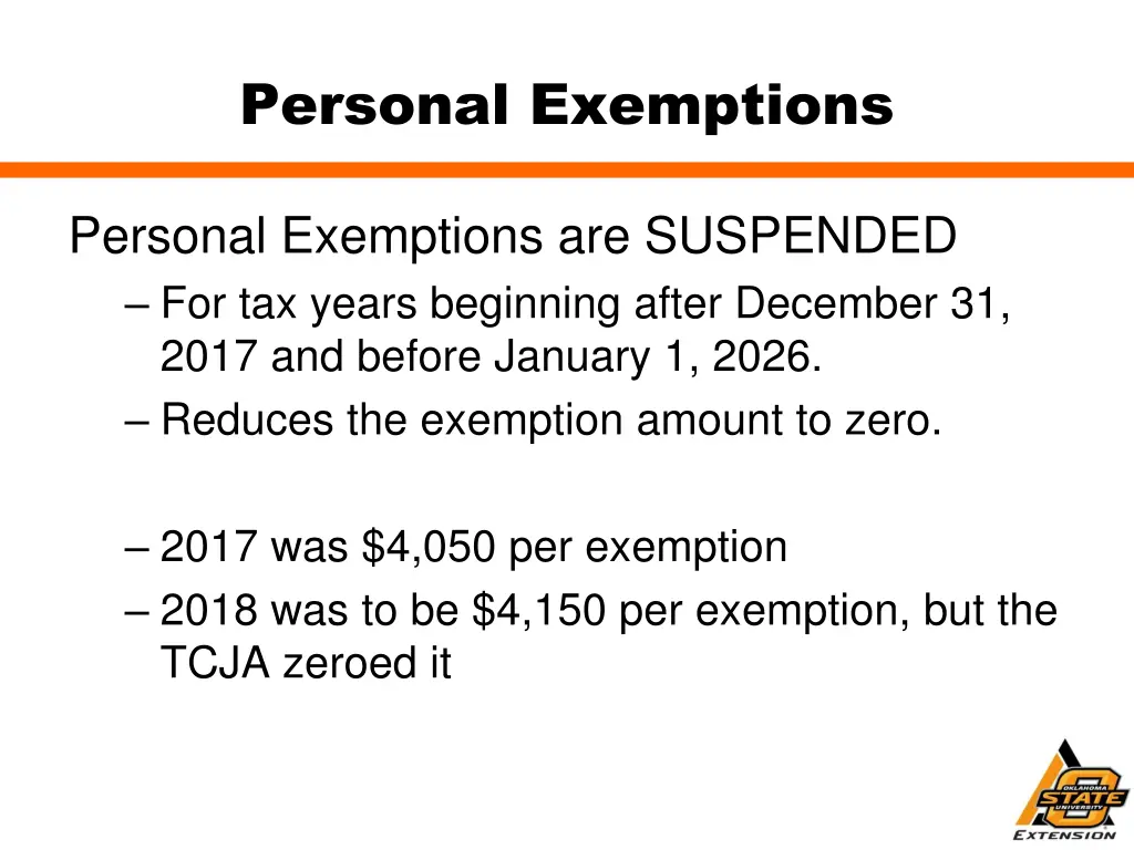 personal exemptions