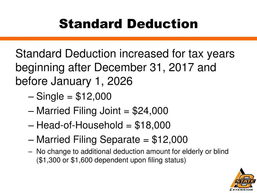 standard deduction