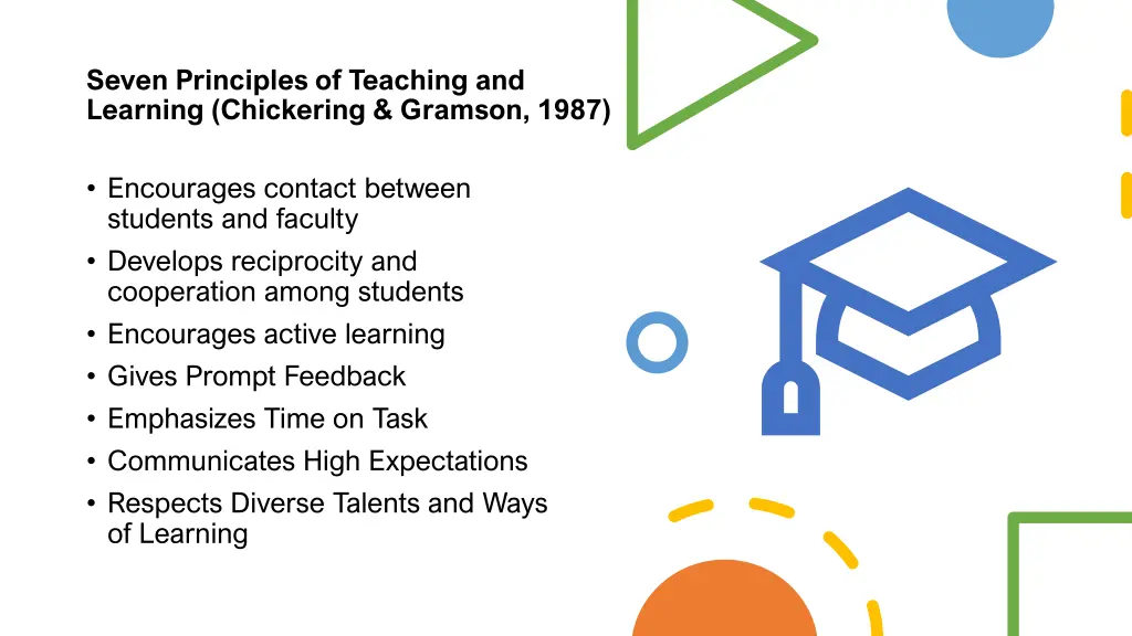seven principles of teaching and learning
