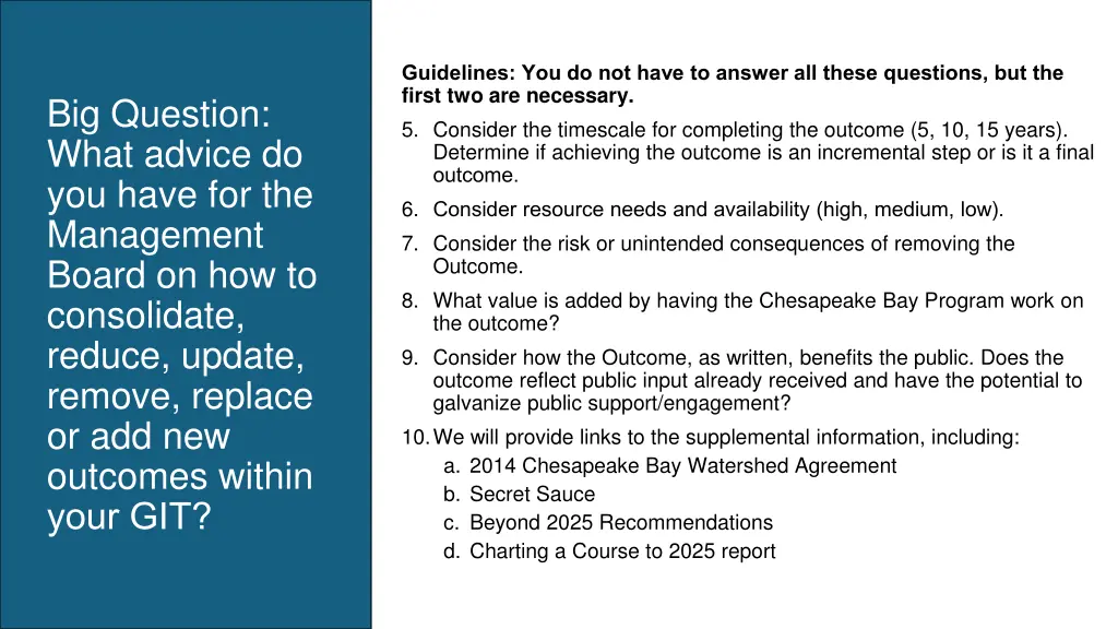 guidelines you do not have to answer all these 1