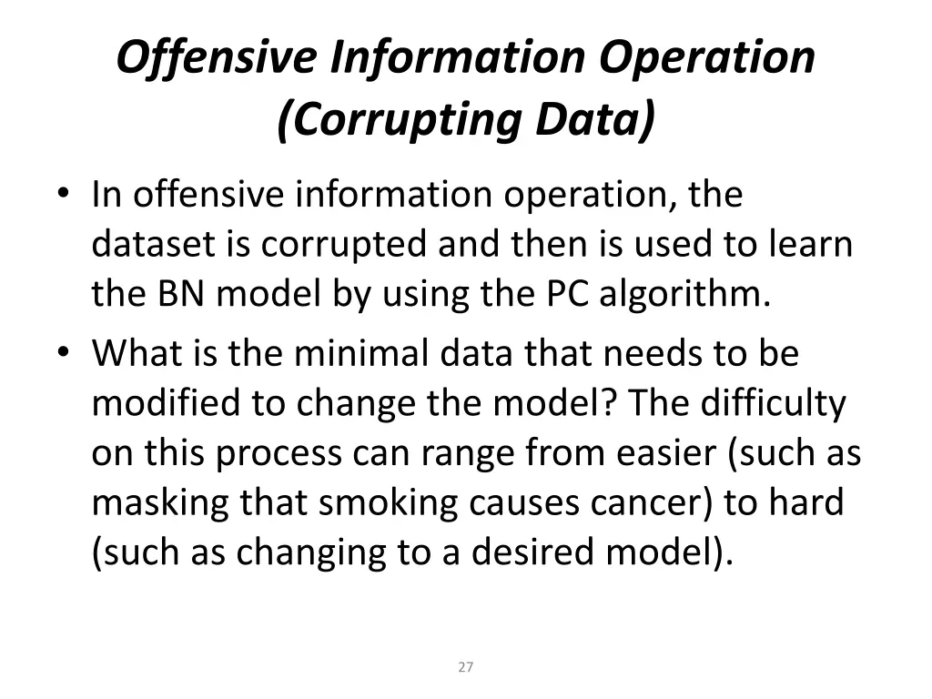 offensive information operation corrupting data