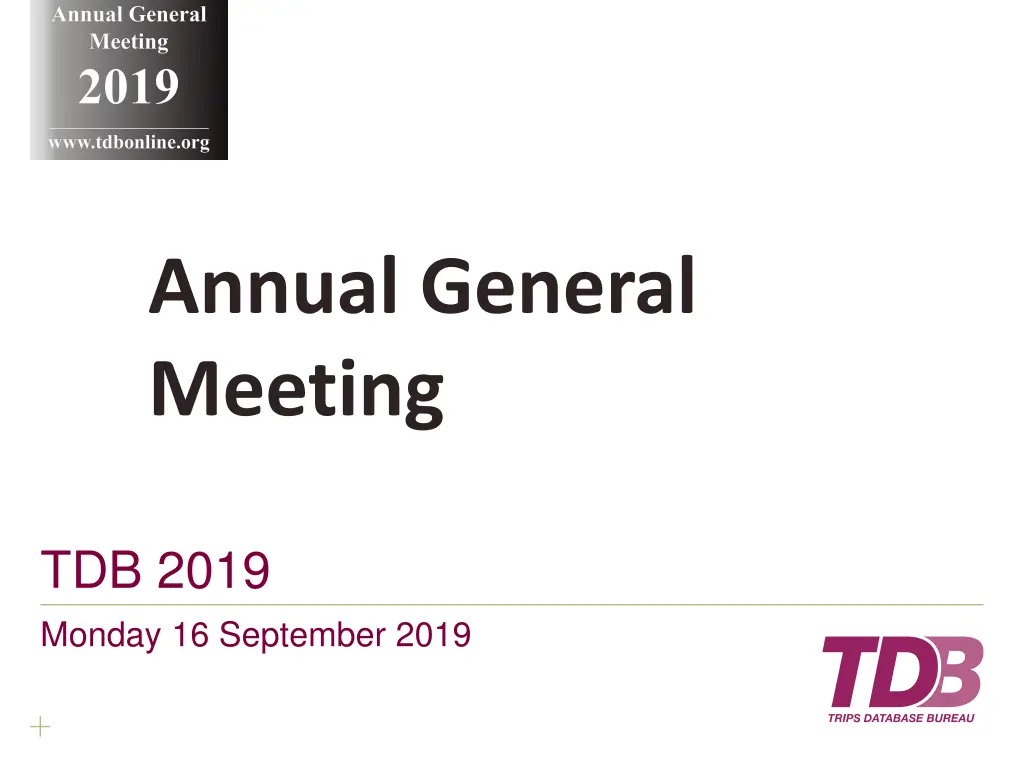 annual general meeting 2019 www tdbonline org