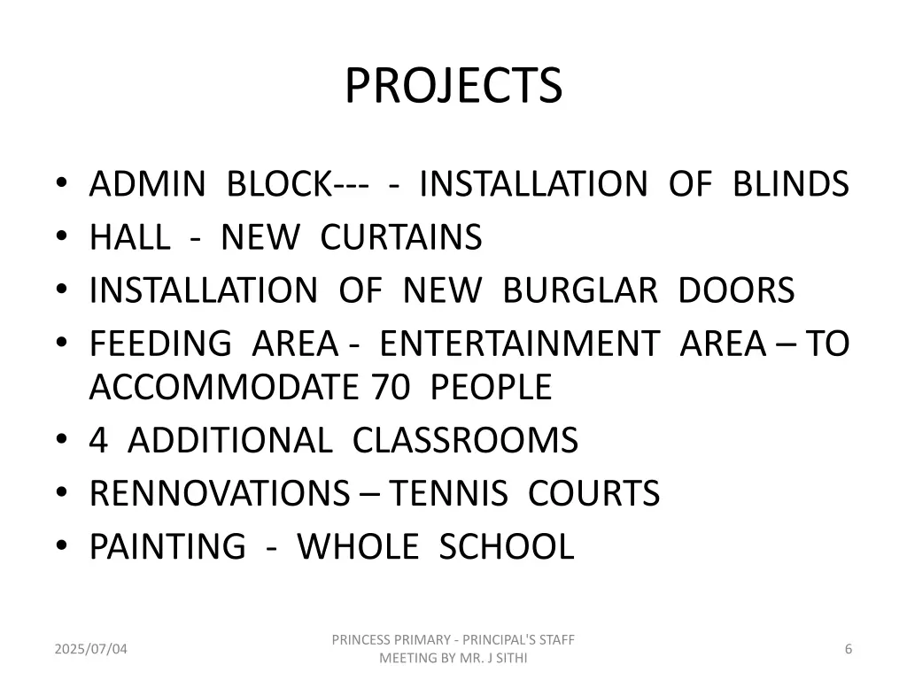 projects