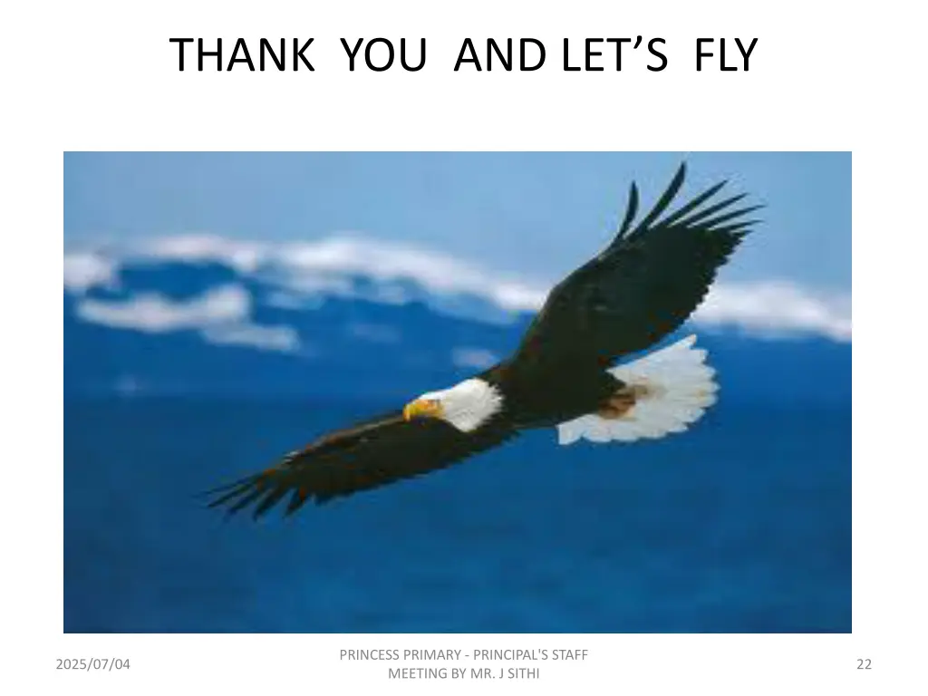 thank you and let s fly