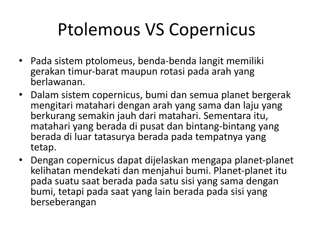 ptolemous vs copernicus