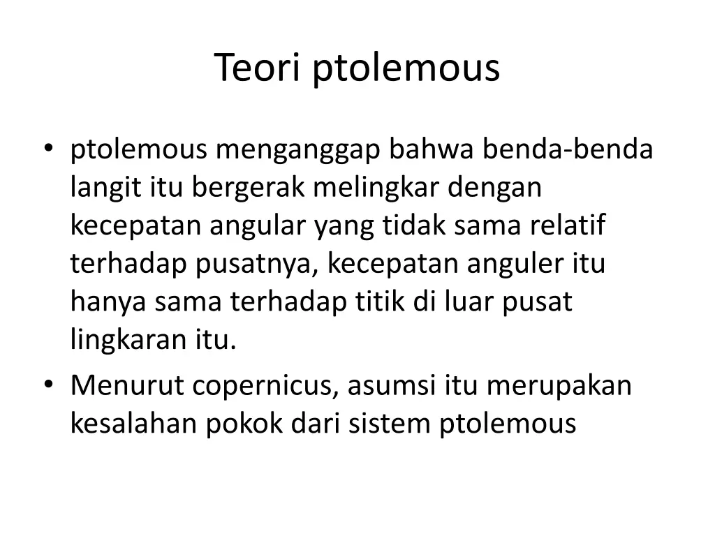 teori ptolemous