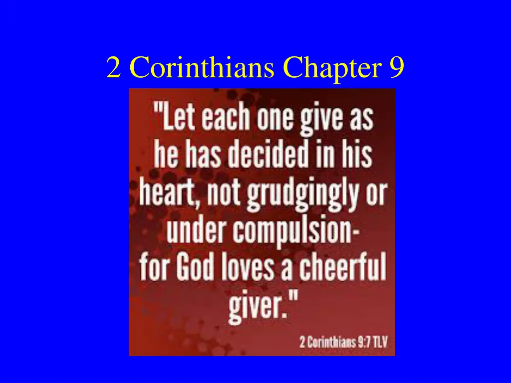 2 corinthians chapter 9