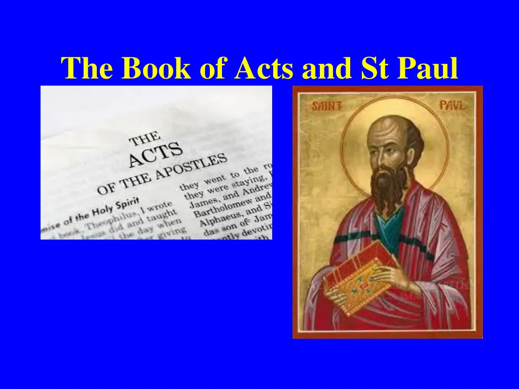 the book of acts and st paul