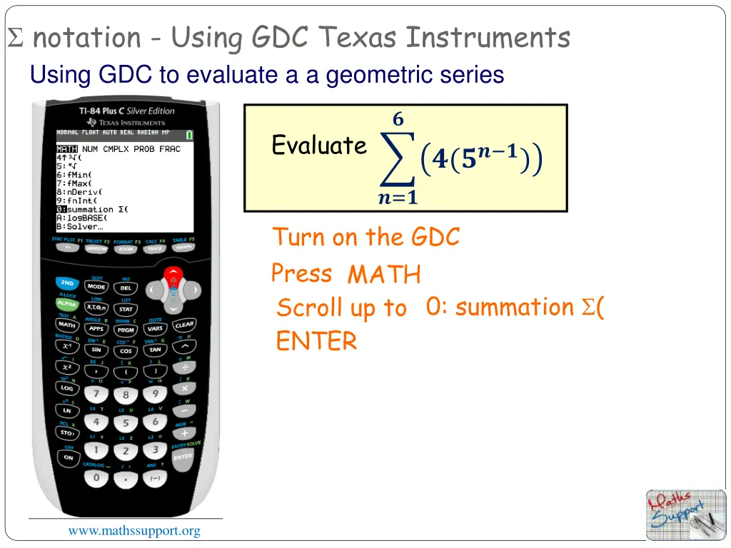 notation using gdc texas instruments using 2