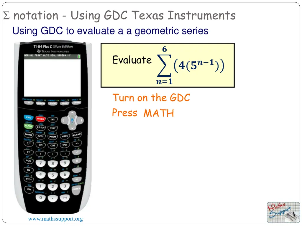 notation using gdc texas instruments using