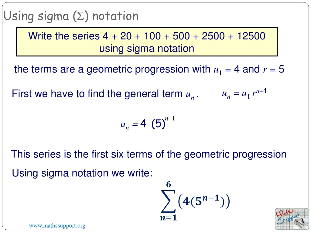 using sigma notation 2