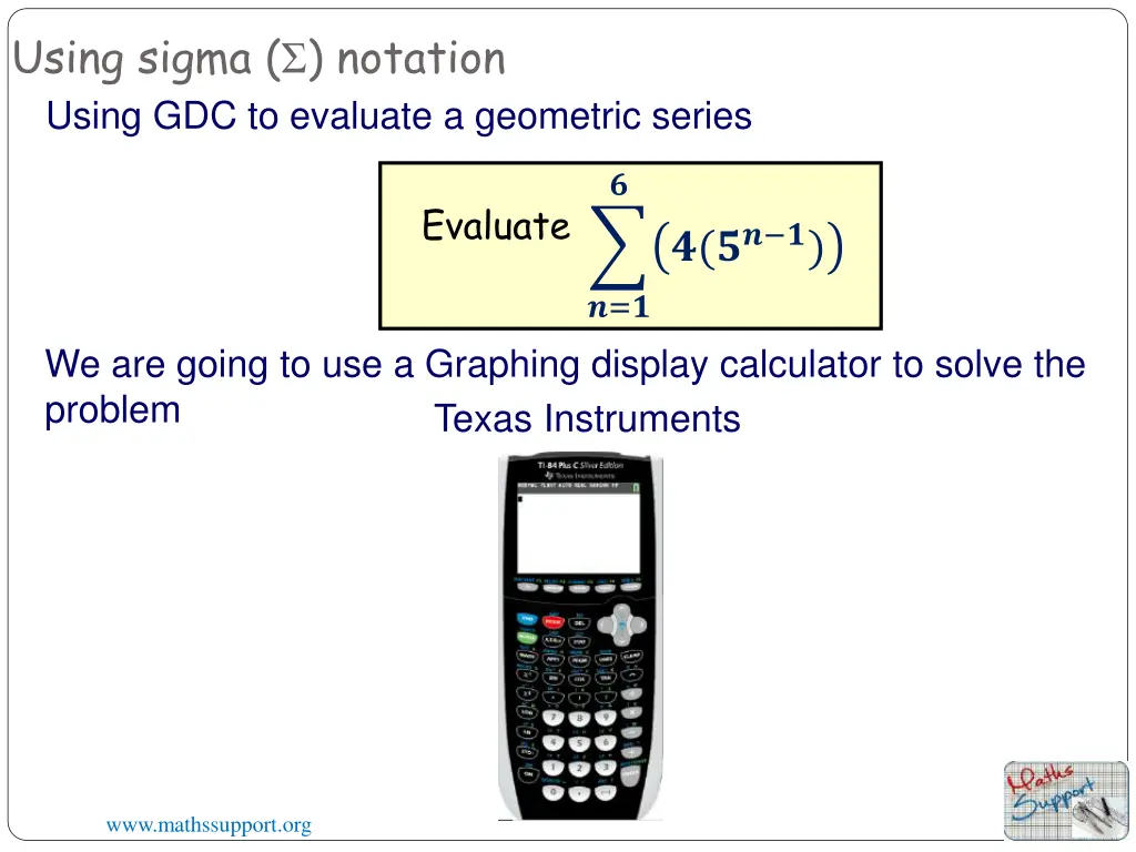 using sigma notation 4