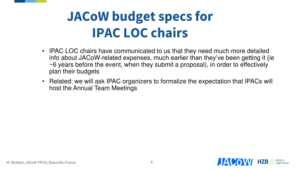 jacowbudget specs for ipac loc chairs
