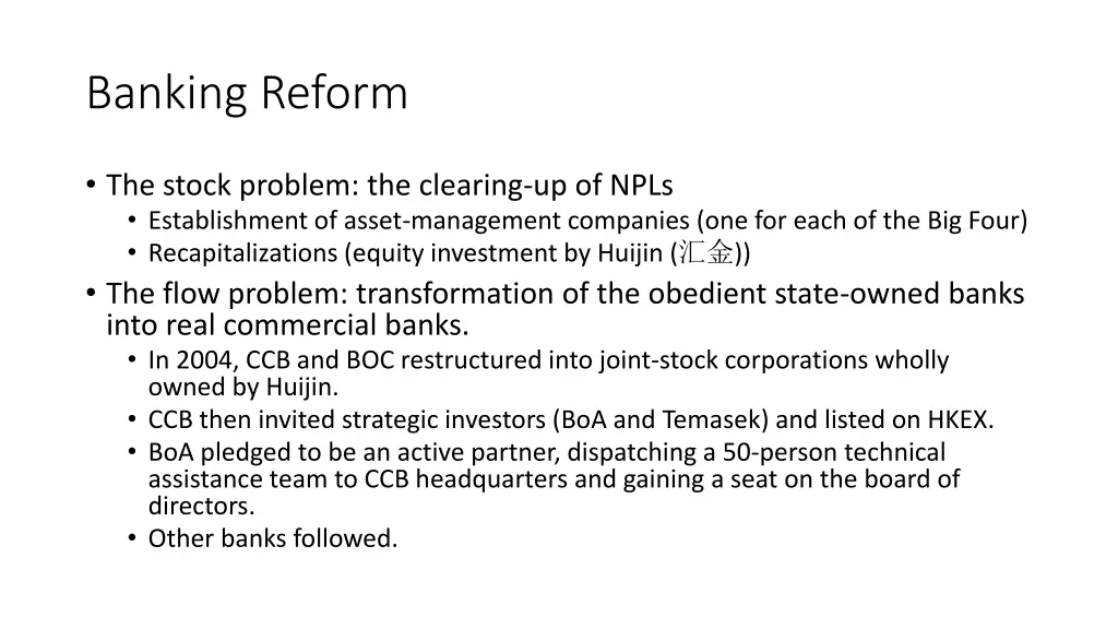 banking reform