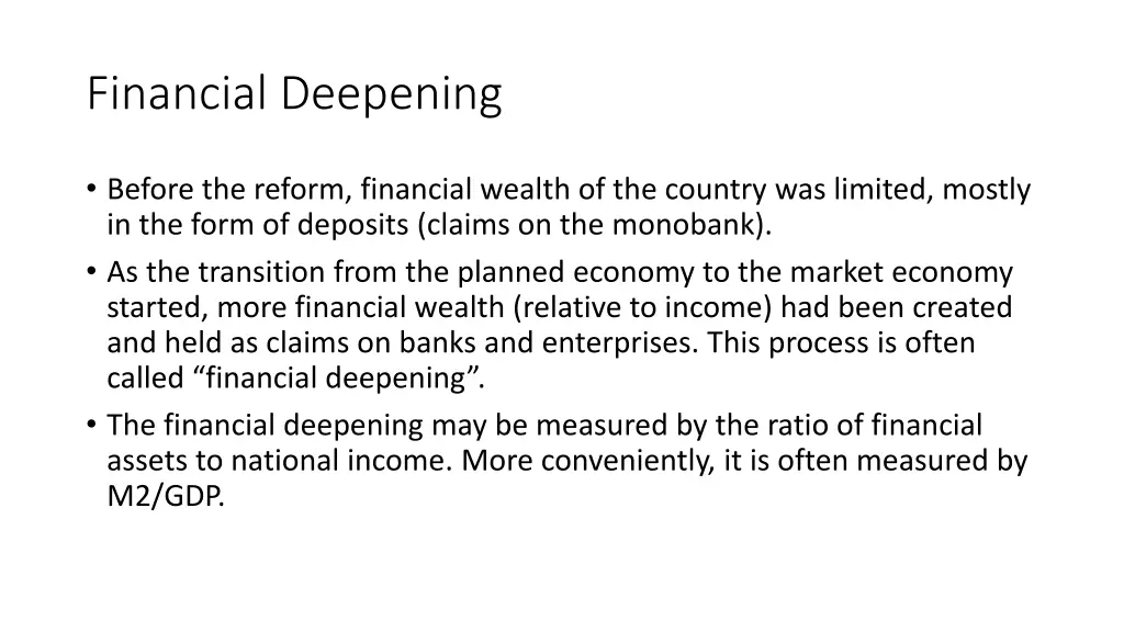 financial deepening