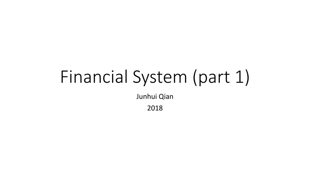 financial system part 1