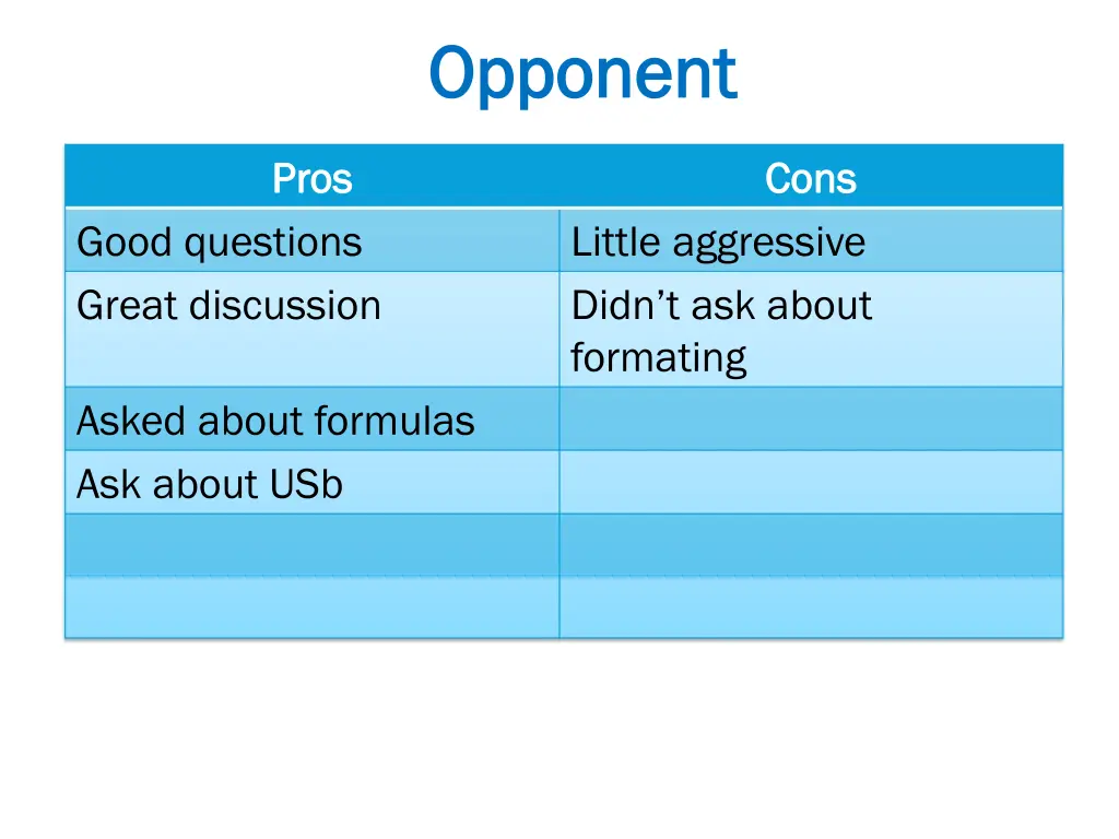 opponent opponent