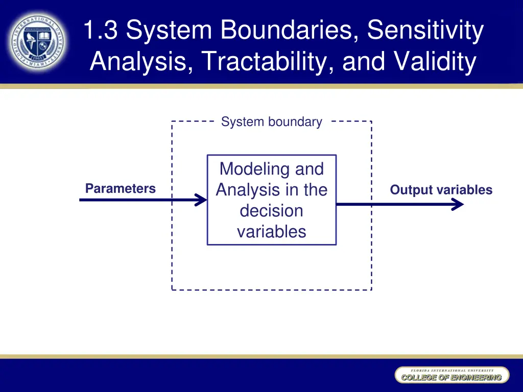 1 3 system boundaries sensitivity analysis