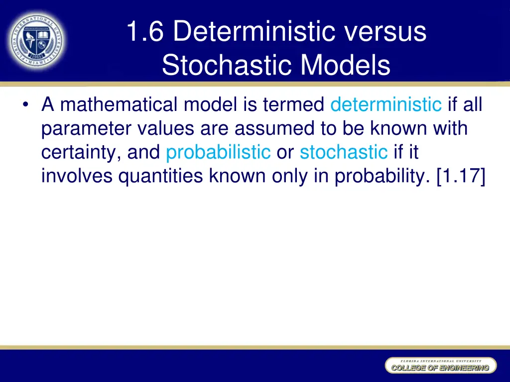 1 6 deterministic versus stochastic models