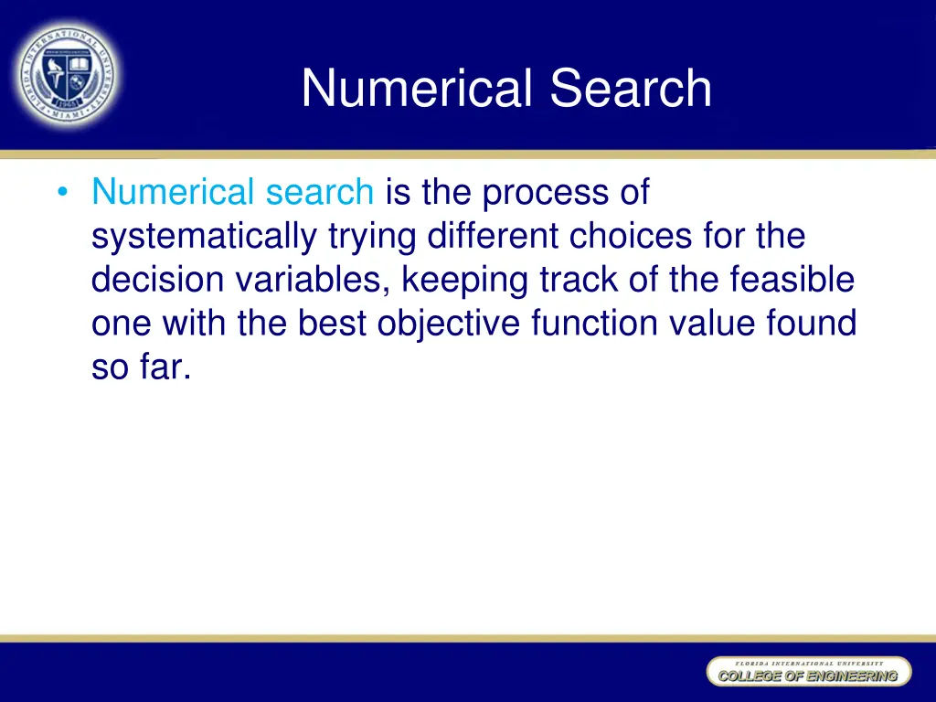 numerical search