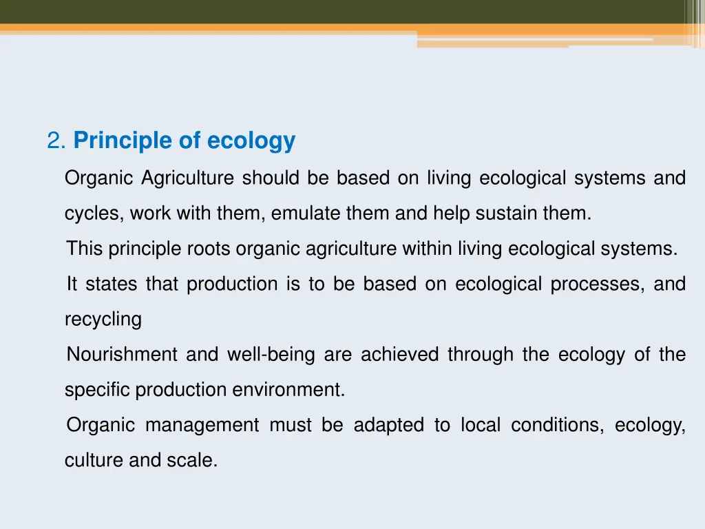 2 principle of ecology