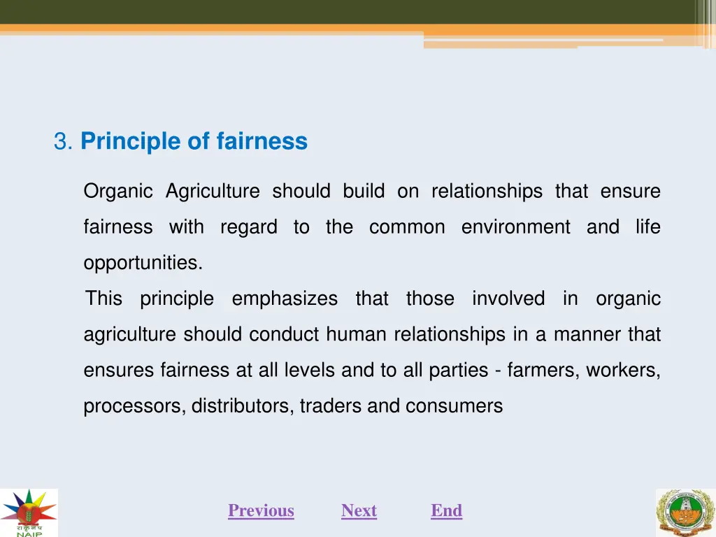 3 principle of fairness