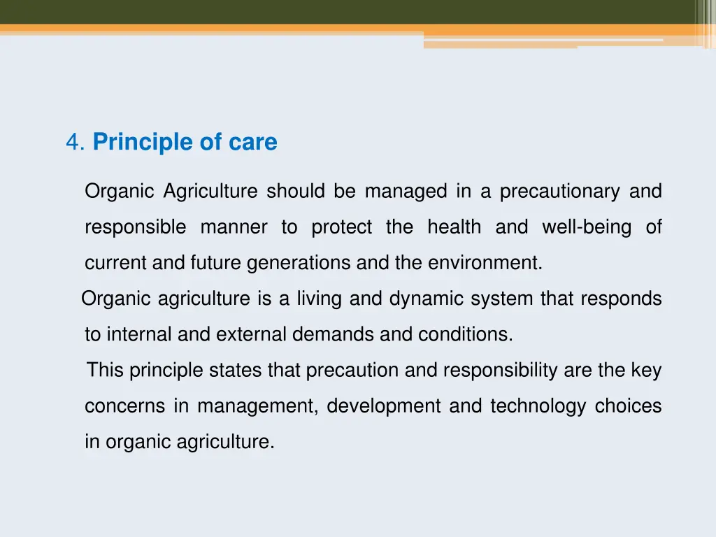 4 principle of care