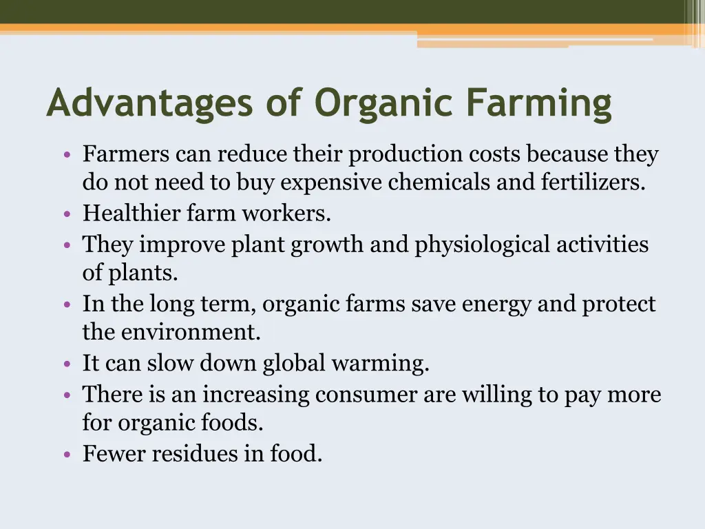 advantages of organic farming