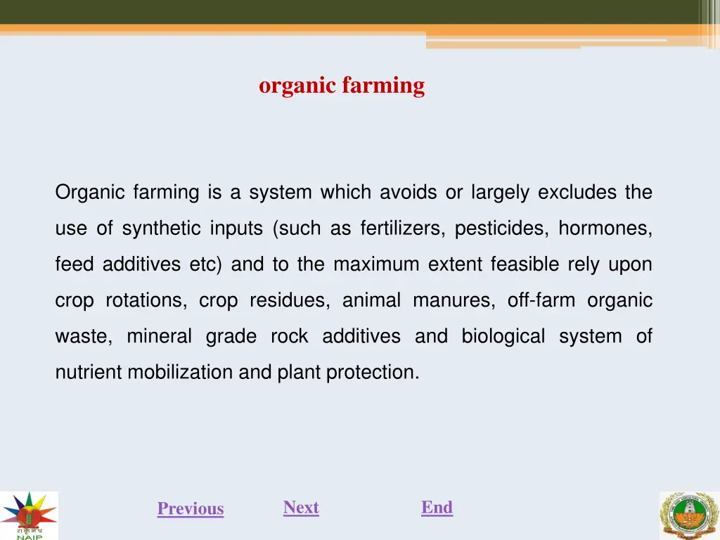 organic farming