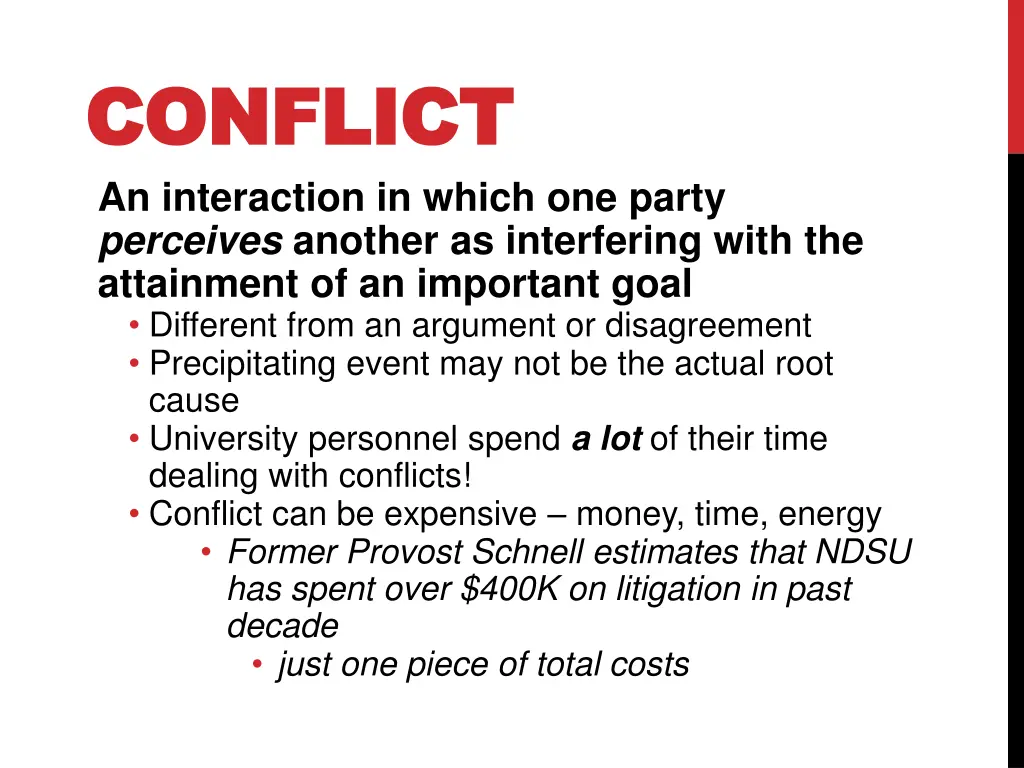 conflict conflict an interaction in which