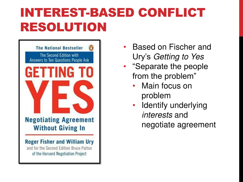 interest based conflict resolution