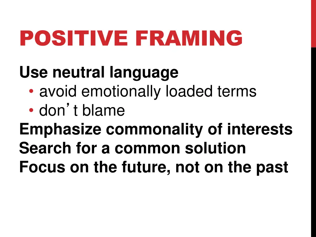 positive framing