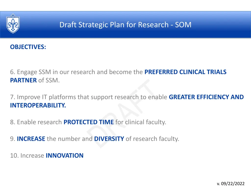 draft strategic plan for research som 1