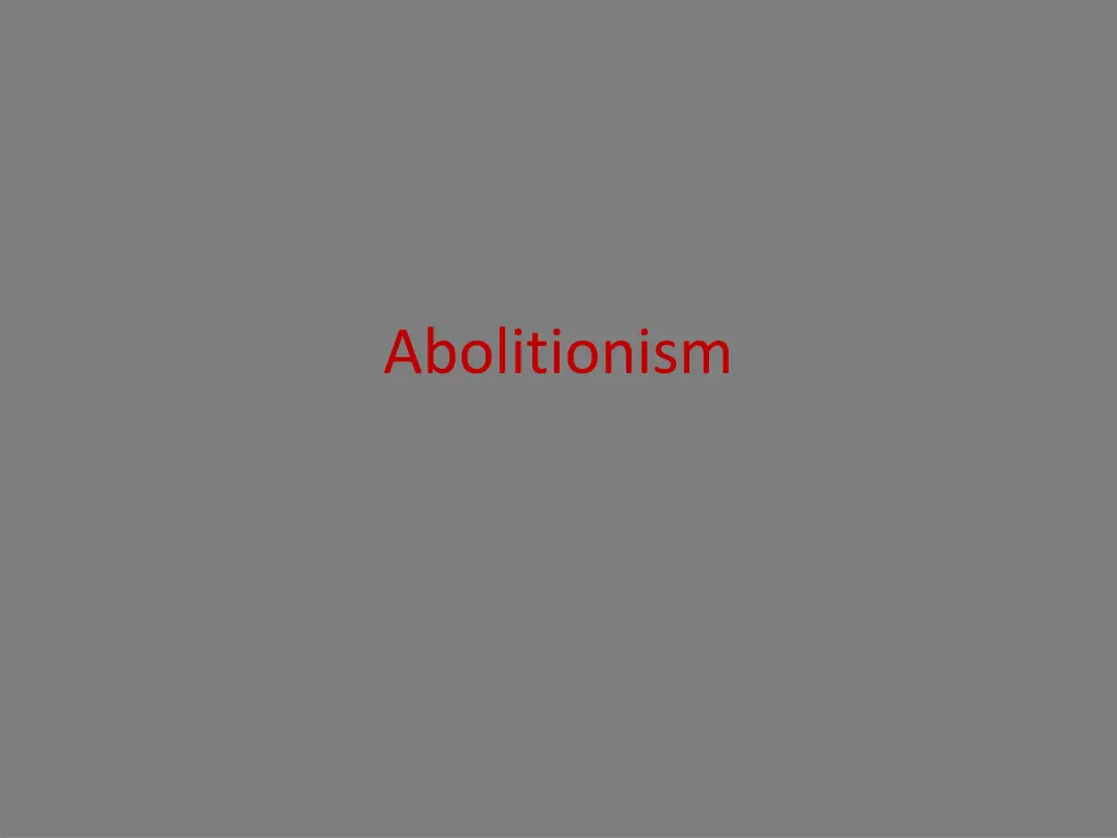 abolitionism