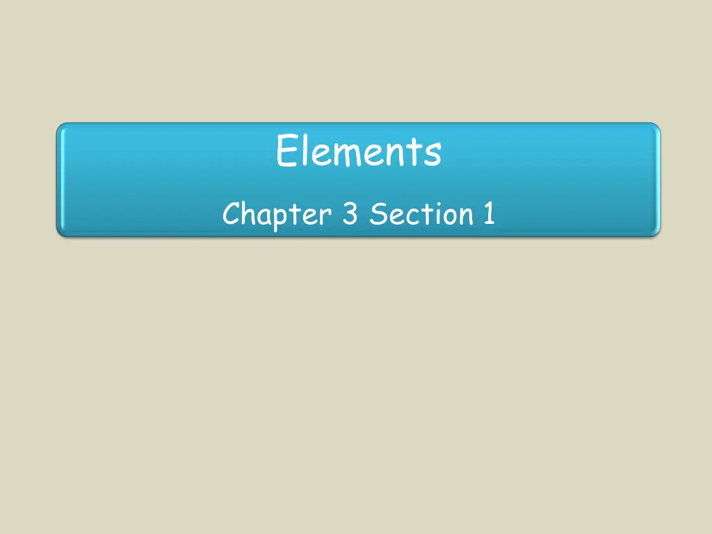 elements
