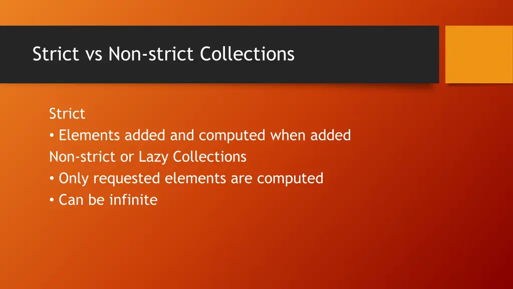 strict vs non strict collections