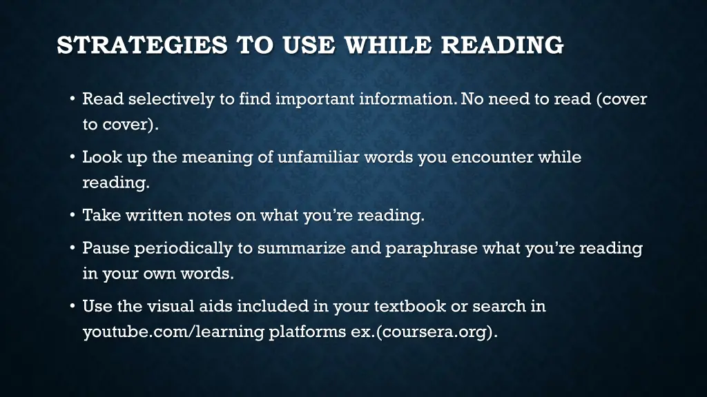 strategies to use while reading