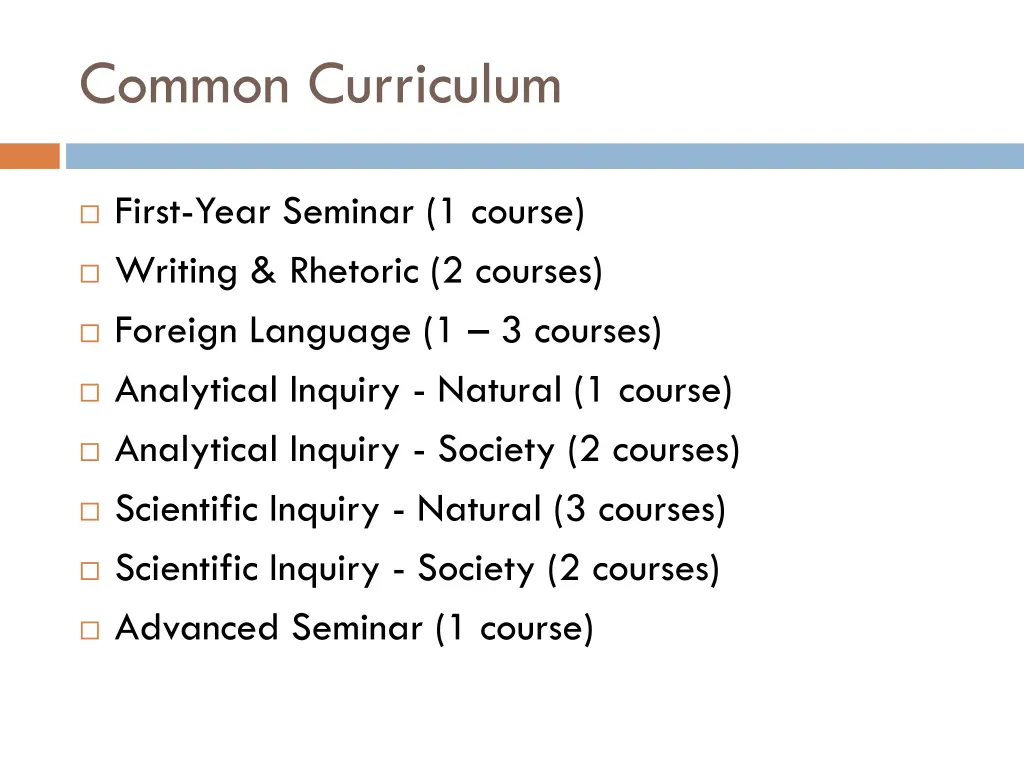 common curriculum