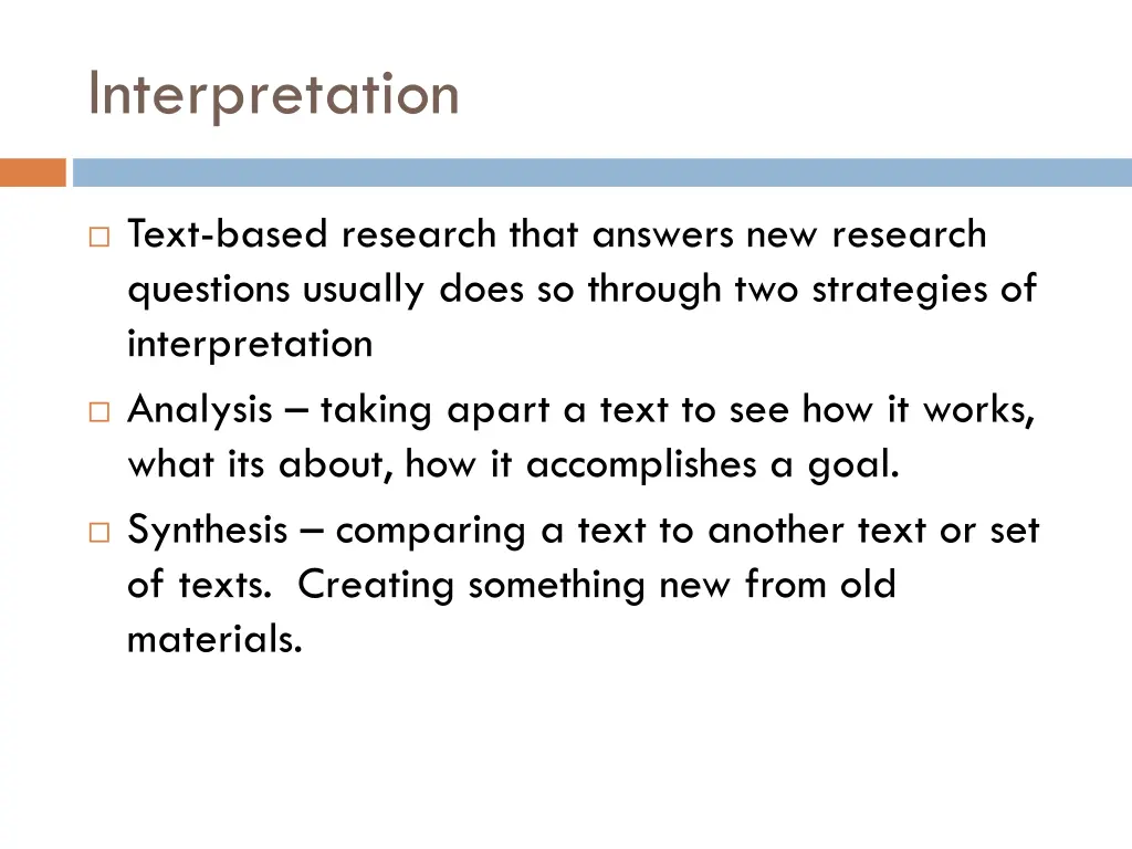 interpretation