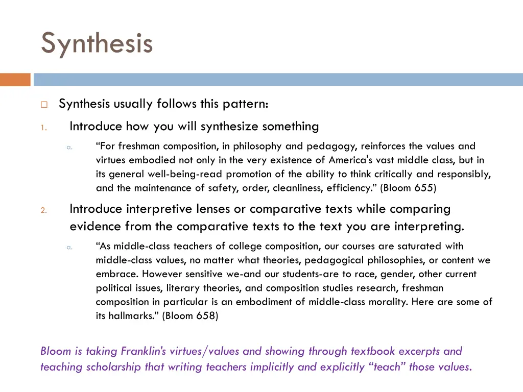 synthesis