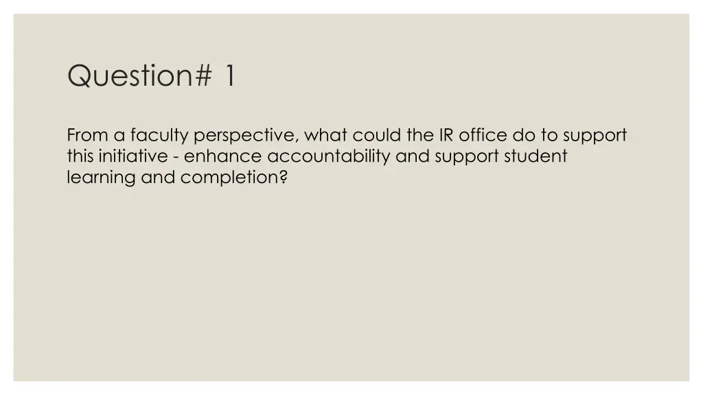 question 1