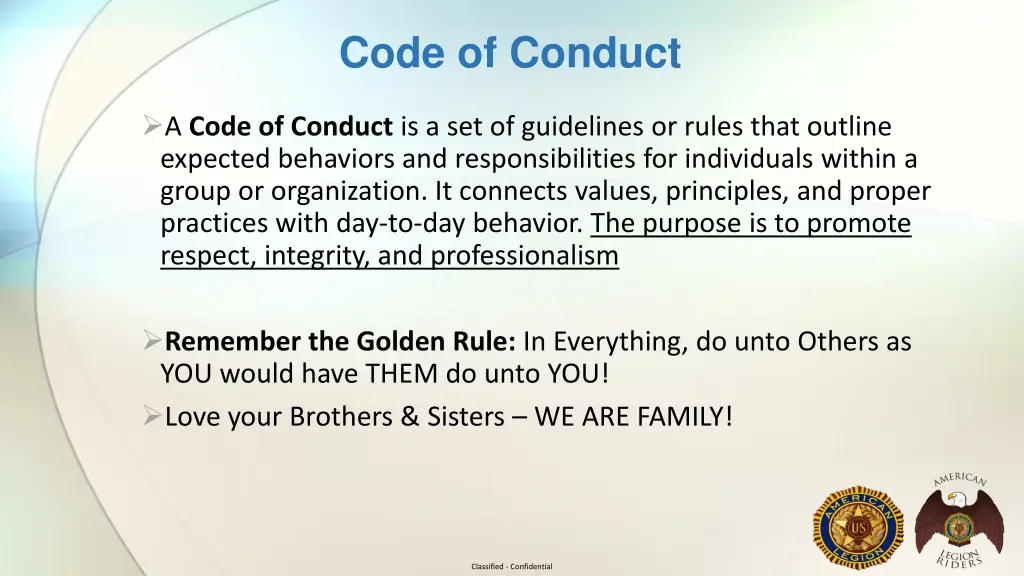 code of conduct