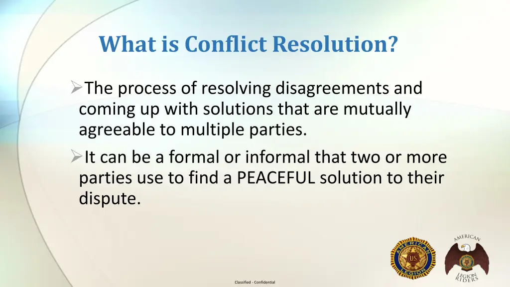 what is conflict resolution