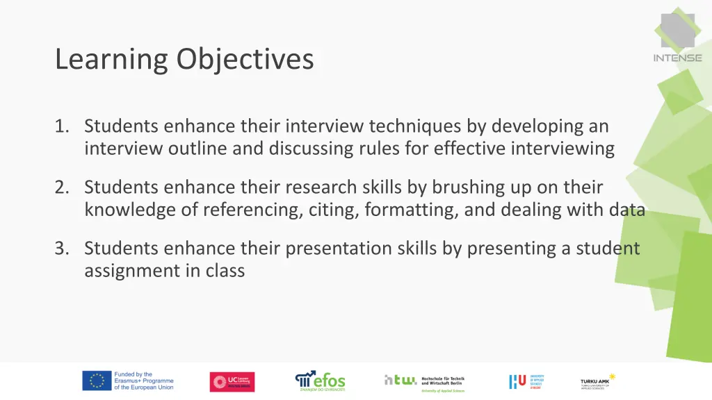 learning objectives