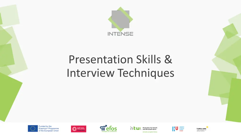 presentation skills interview techniques