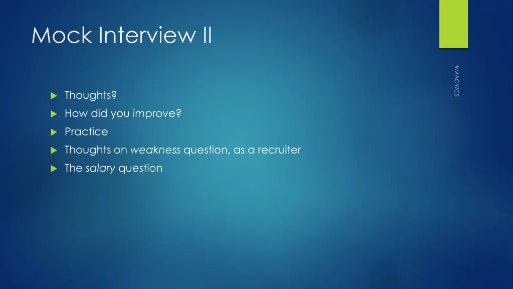 mock interview ii