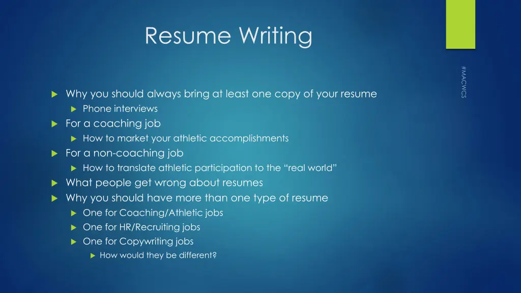 resume writing