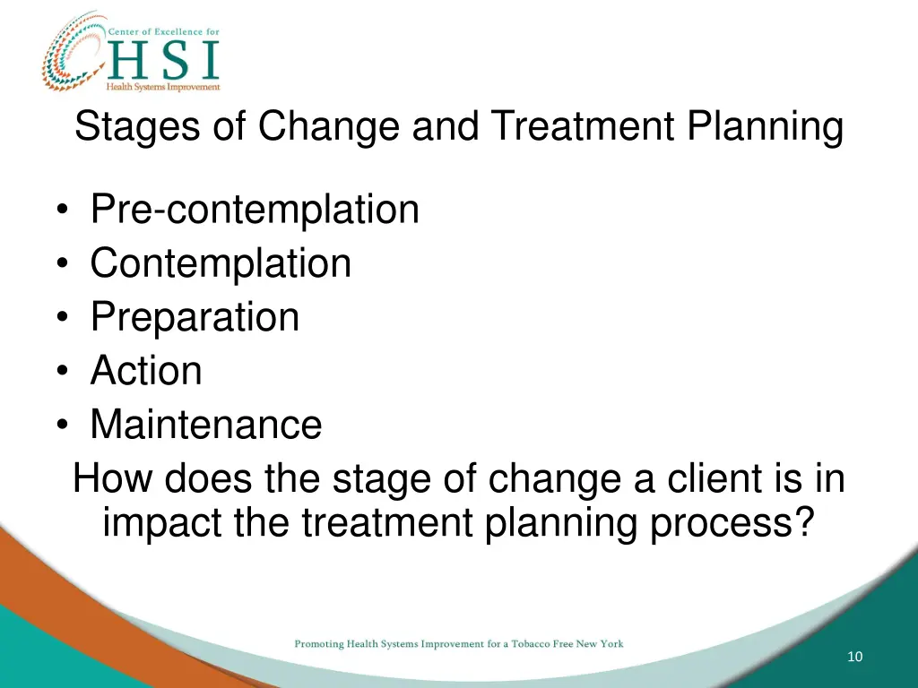 stages of change and treatment planning